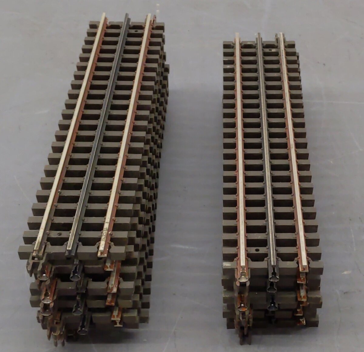Atlas 6050 O Gauge Nickel Silver 10" Straight Track W/Brown Ties [13] VG