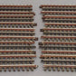 Atlas 6050 O Nickel Silver 10" Straight Track with Brown Ties [10] VG