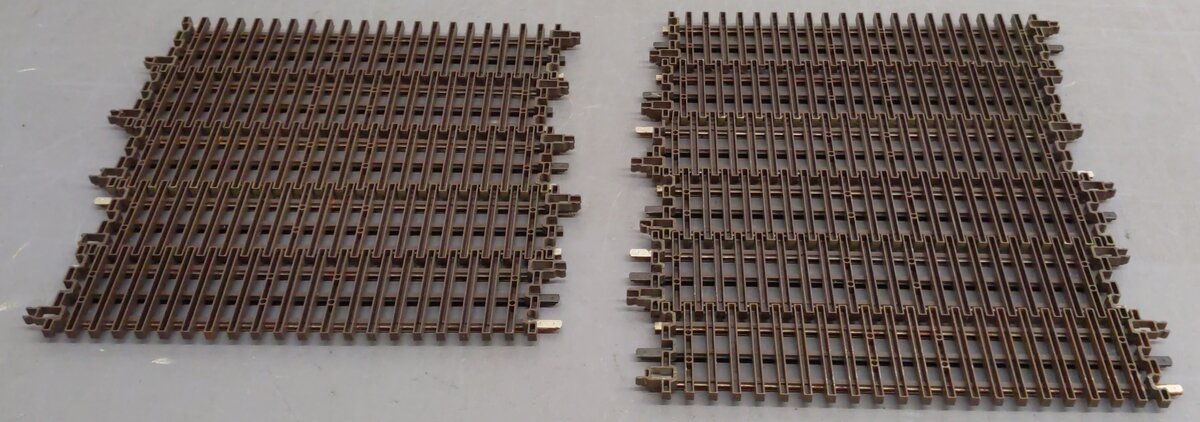 Atlas 6050 O Gauge Nickel Silver 10" Straight Track W/Brown [11] VG