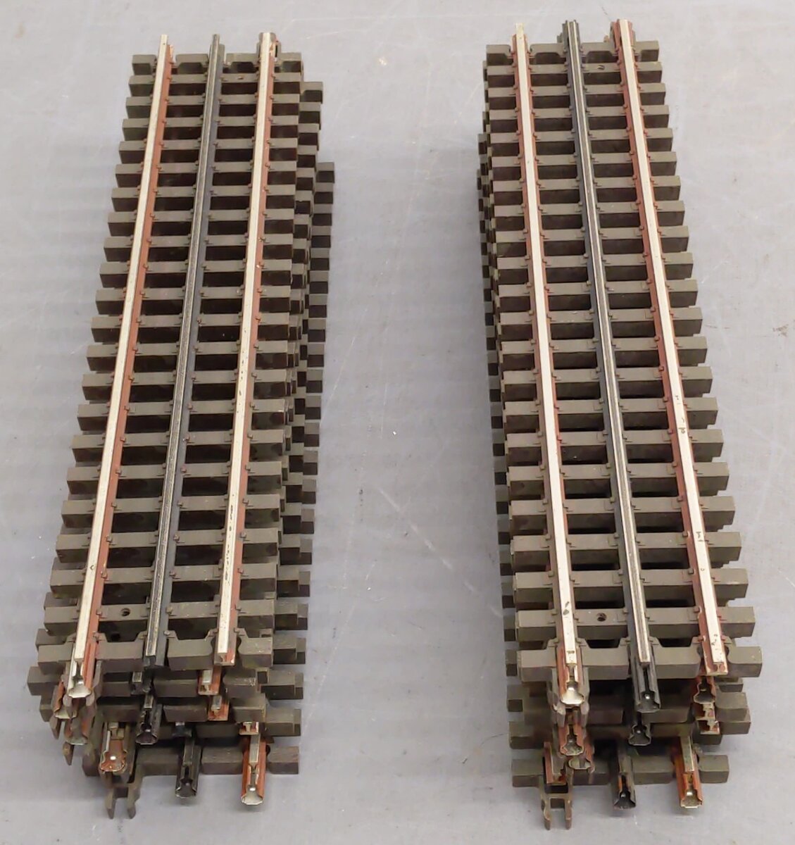 Atlas 6050 O Gauge Nickel Silver 10" Straight Track W/Brown [11] VG