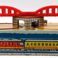 Vintage Tin-Plate Lithographed Train City Town Park USSR/Russia Wind-Up Toy LN/Box