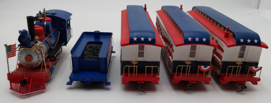 Hawthorne Village On30 Spirit of America Steam Passenger Set VG