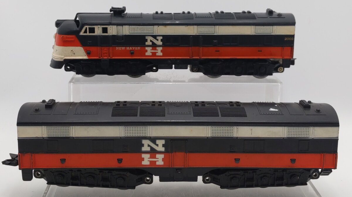 Marx 2002 Vintage O Gauge New Haven AB Diesel Locomotive Set VG