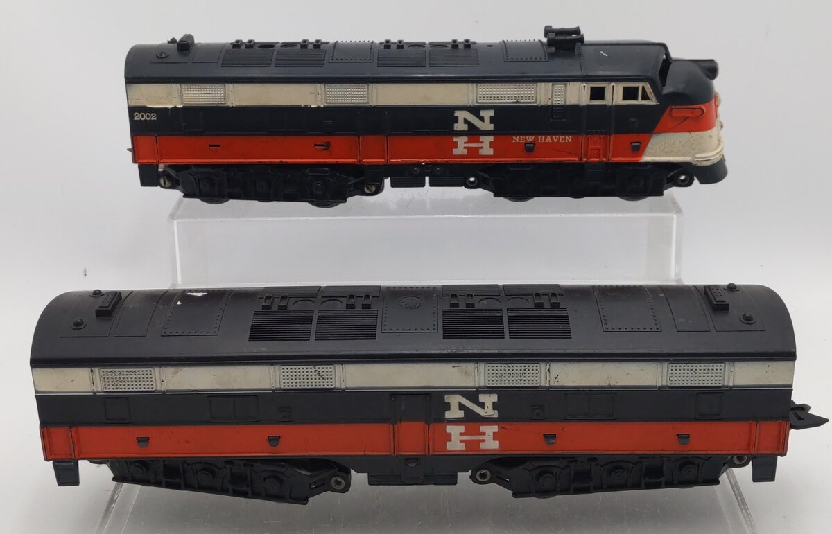 Marx 2002 Vintage O Gauge New Haven AB Diesel Locomotive Set VG