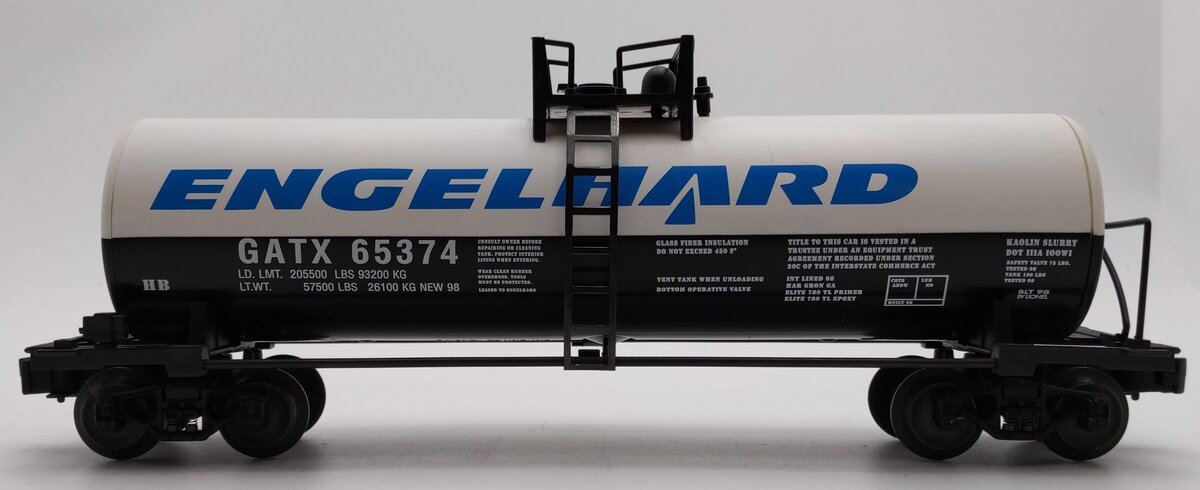 Lionel 6-17914 O Gauge Engelhard Unibody Tank Car #65374 EX/Box