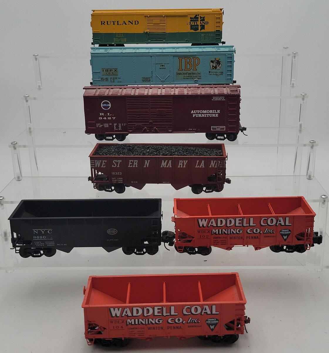 S Gauge Custom Assorted Freight Cars #102,104,868035,16323,3427,107,234 [7] VG