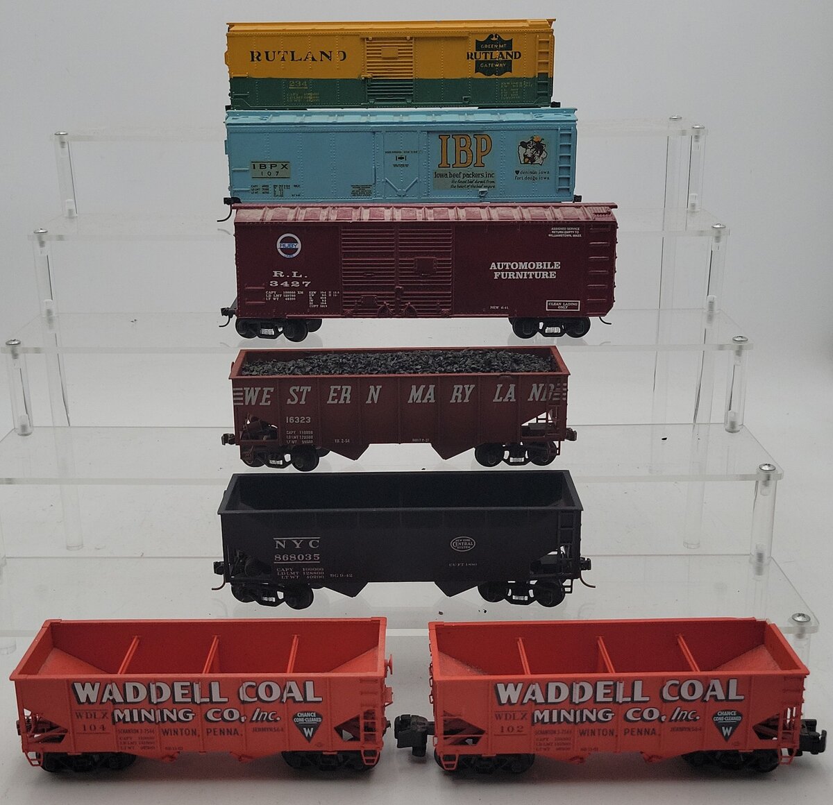 S Gauge Custom Assorted Freight Cars #102,104,868035,16323,3427,107,234 [7] VG