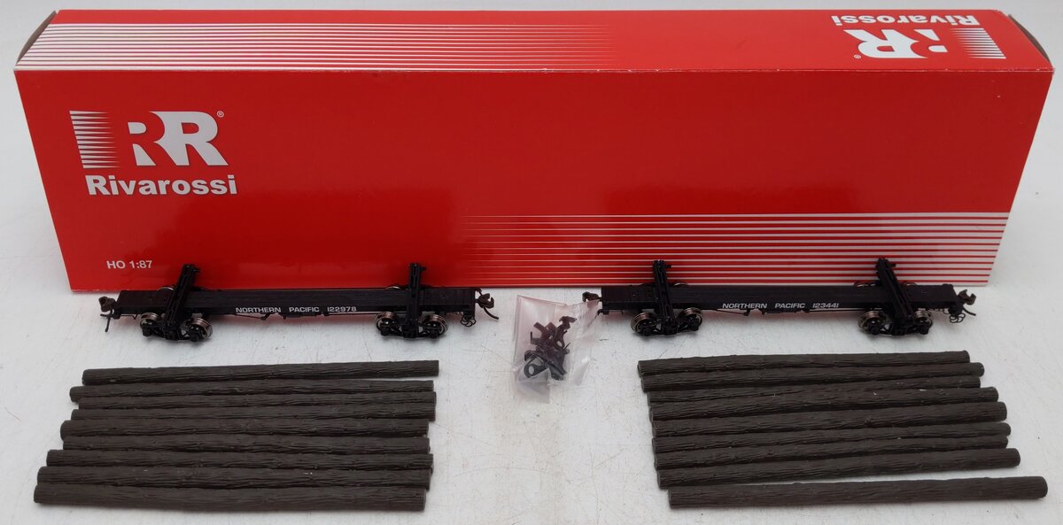Rivarossi HR6016 HO Gauge Northern Pacific Log Car (Pack Of 2) EX/Box