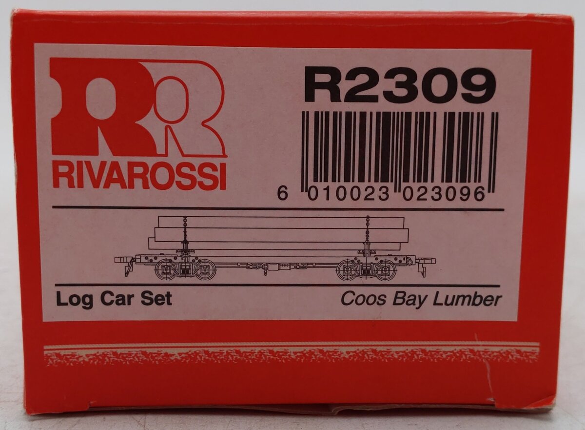 Rivarossi R2309 HO Scale Coos Bay Lumber Log Car Set EX/Box