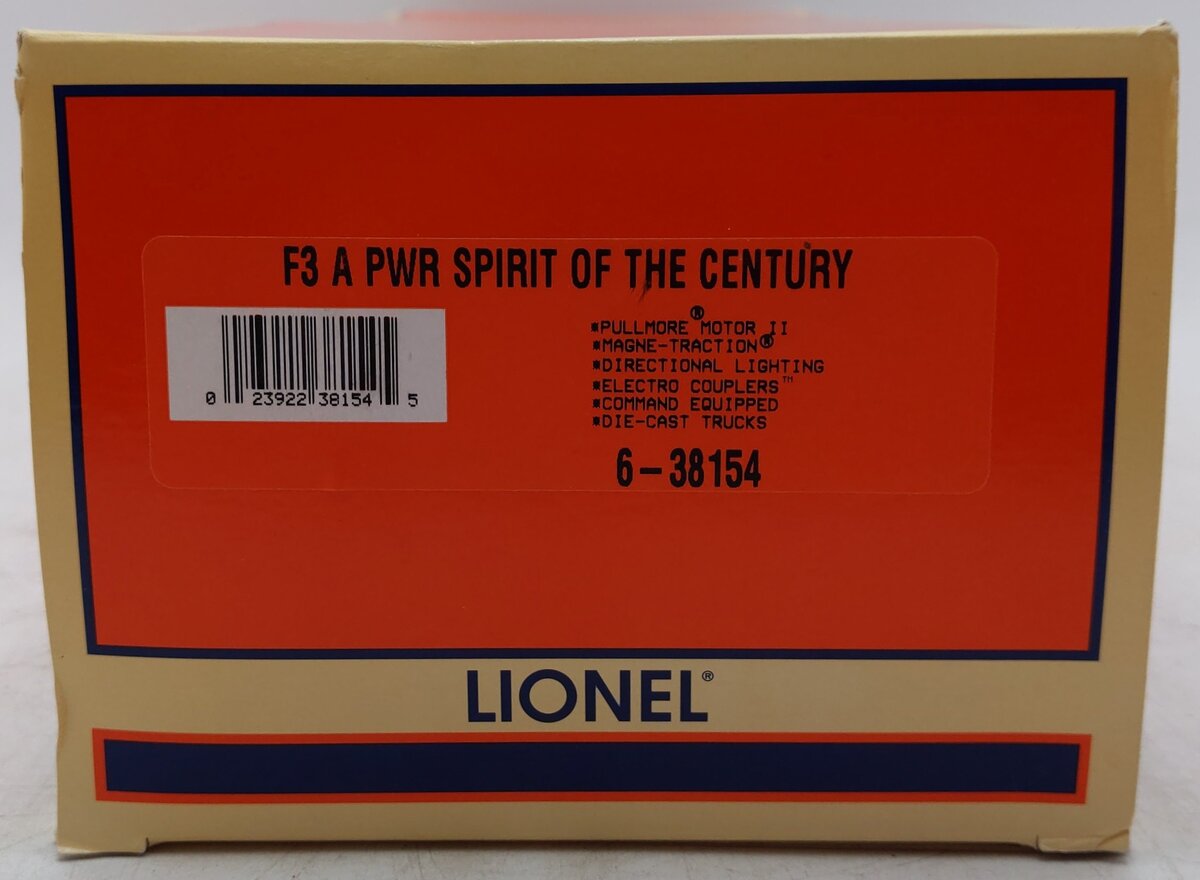 Lionel 6-38154 Spirit of the Century Powered F3 Diesel Locomotive #1900 EX/Box