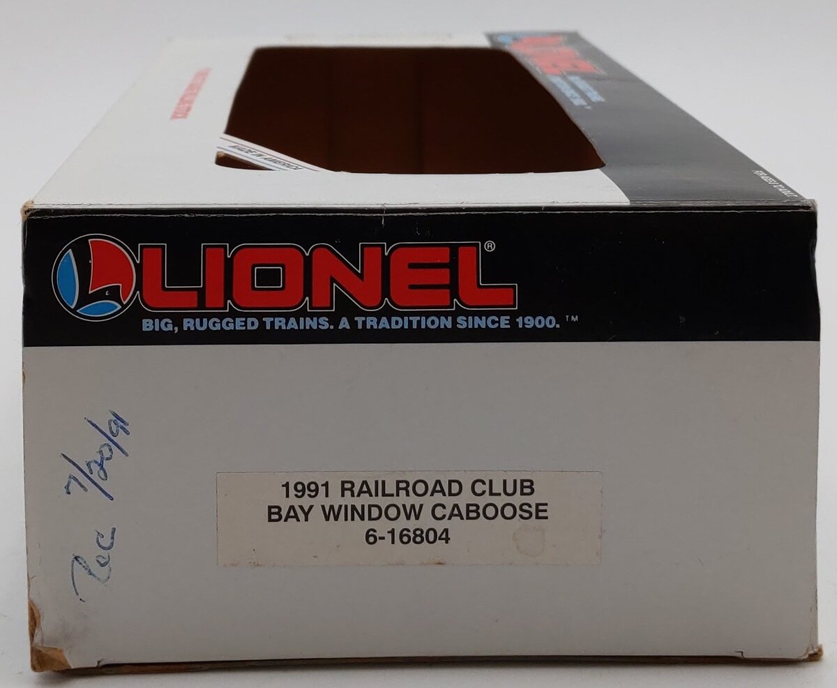 Lionel 6-16804 O Gauge Lionel Railroader Club Bay Window Caboose #16804 EX/Box