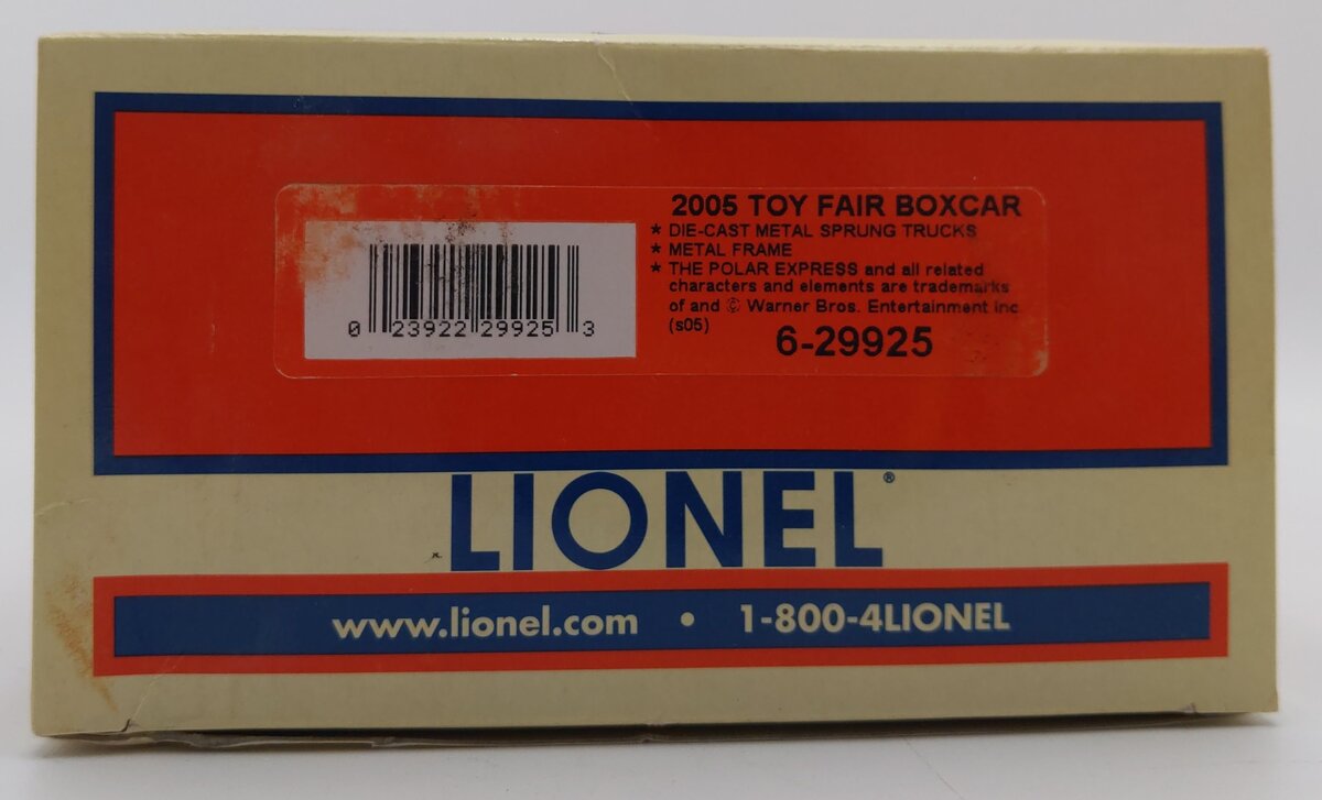 Lionel 6-29925 O Gauge 2005 Polar Express Toy Fair Boxcar LN/Box