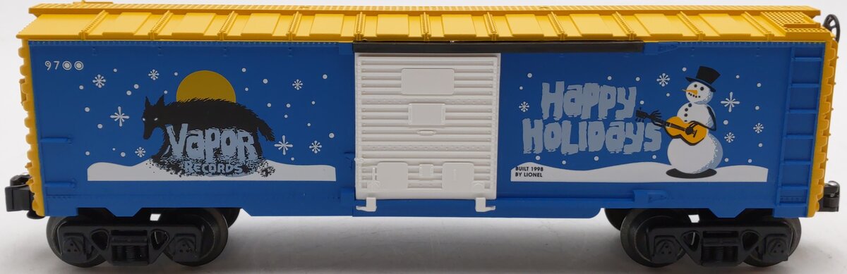 Lionel 6-26228 O-Gauge Vapor Records Holiday Boxcar #9700 EX/Box