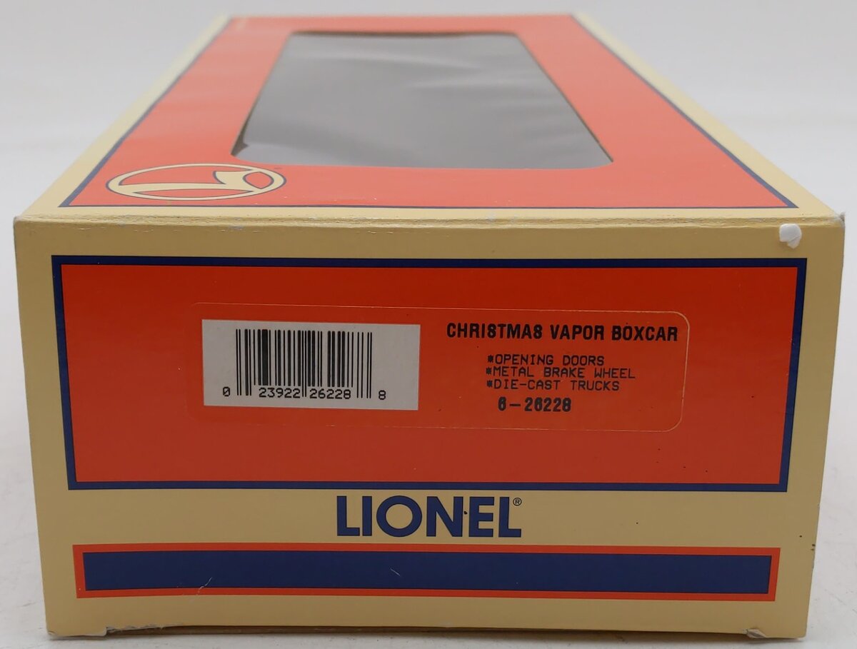 Lionel 6-26228 O-Gauge Vapor Records Holiday Boxcar #9700 EX/Box