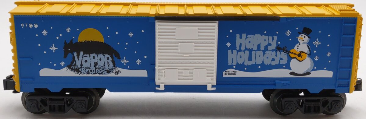 Lionel 6-26228 O-Gauge Vapor Records Holiday Boxcar #9700 EX/Box