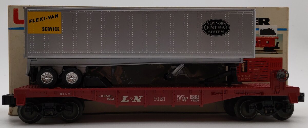 Lionel 6-9121 Louisville and Nashville Flatcar w/ Trailer EX/Box