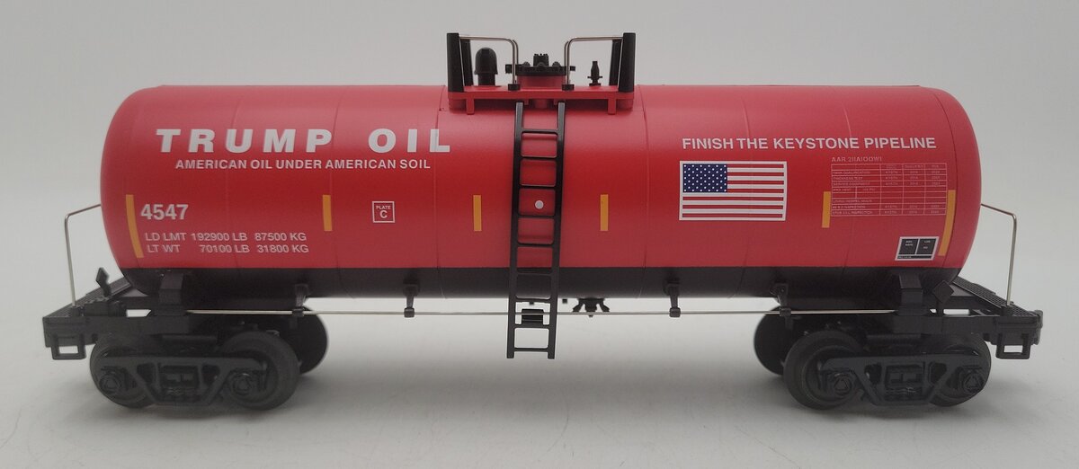 MTH 30-73658 O Gauge Donald J. Trump Modern Tank Car #4547 LN/Box