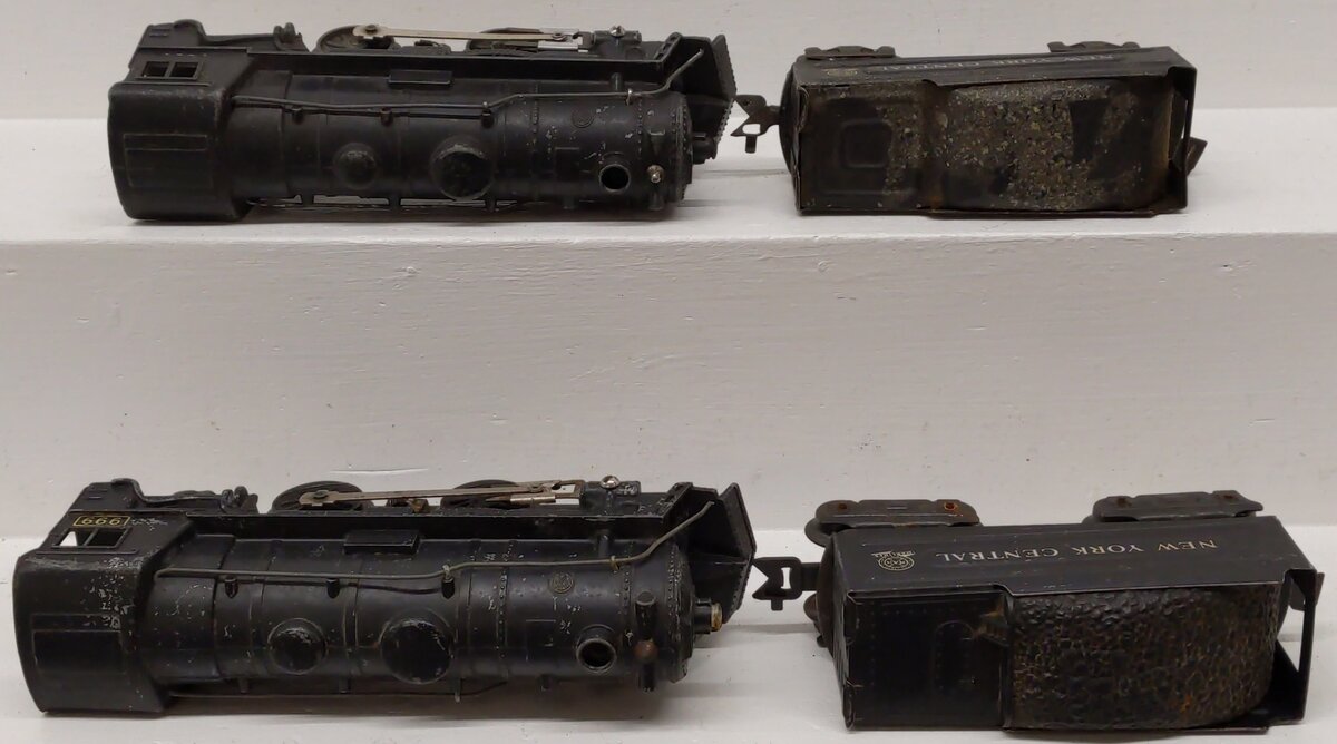 Marx 999 Vintage O New York Central 2-4-2 Steam Locomotives & Tenders [4]