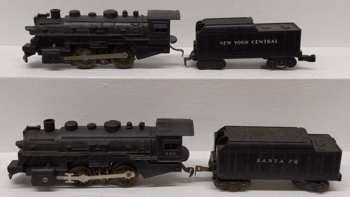 Marx Vintage O 0-4-0 Steam Locomotives & Tenders 400, 490 [4]