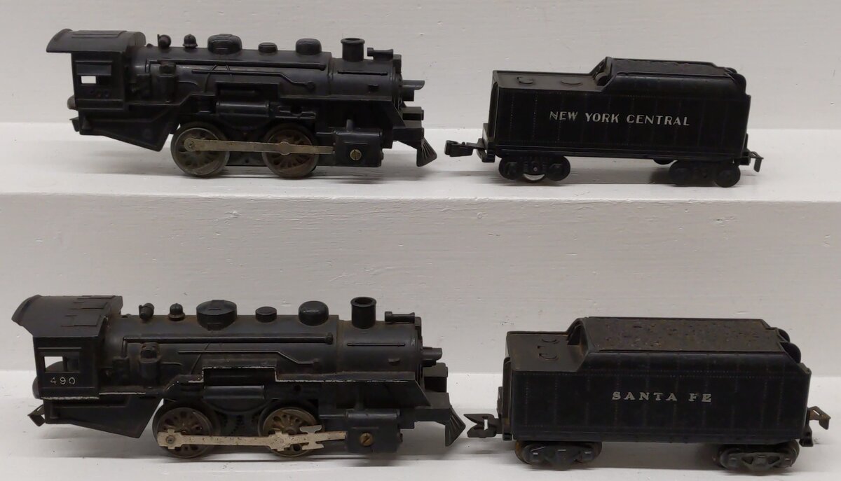 Marx Vintage O 0-4-0 Steam Locomotives & Tenders 400, 490 [4]