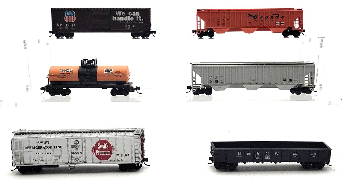 Unimate, Bachmann, & Other N Scale Assorted Freight Cars [6] EX