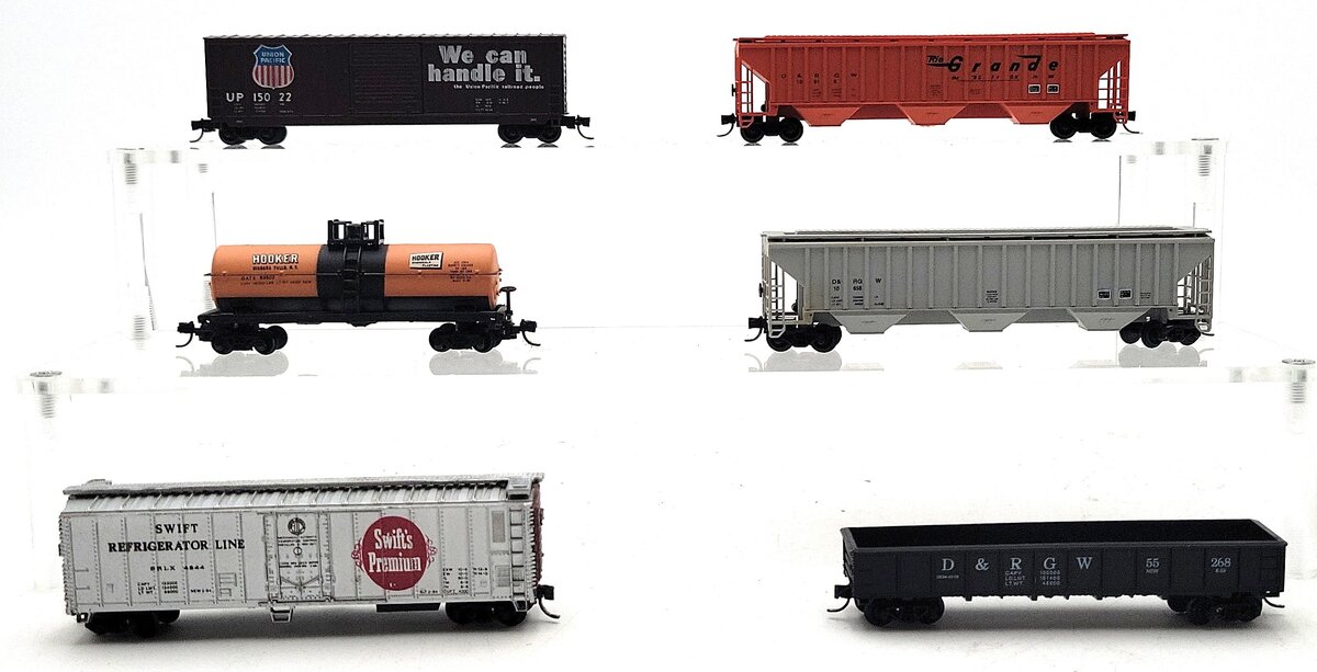 Unimate, Bachmann, & Other N Scale Assorted Freight Cars [6] EX