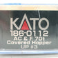 Kato 186-0112 N Scale Union Pacific ACF 70T 2-Bay Closed Side Covered Hopper #3 LN/Box