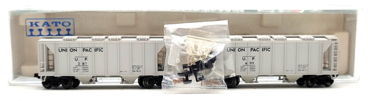 Kato 186-0112 N Scale Union Pacific ACF 70T 2-Bay Closed Side Covered Hopper #3 LN/Box