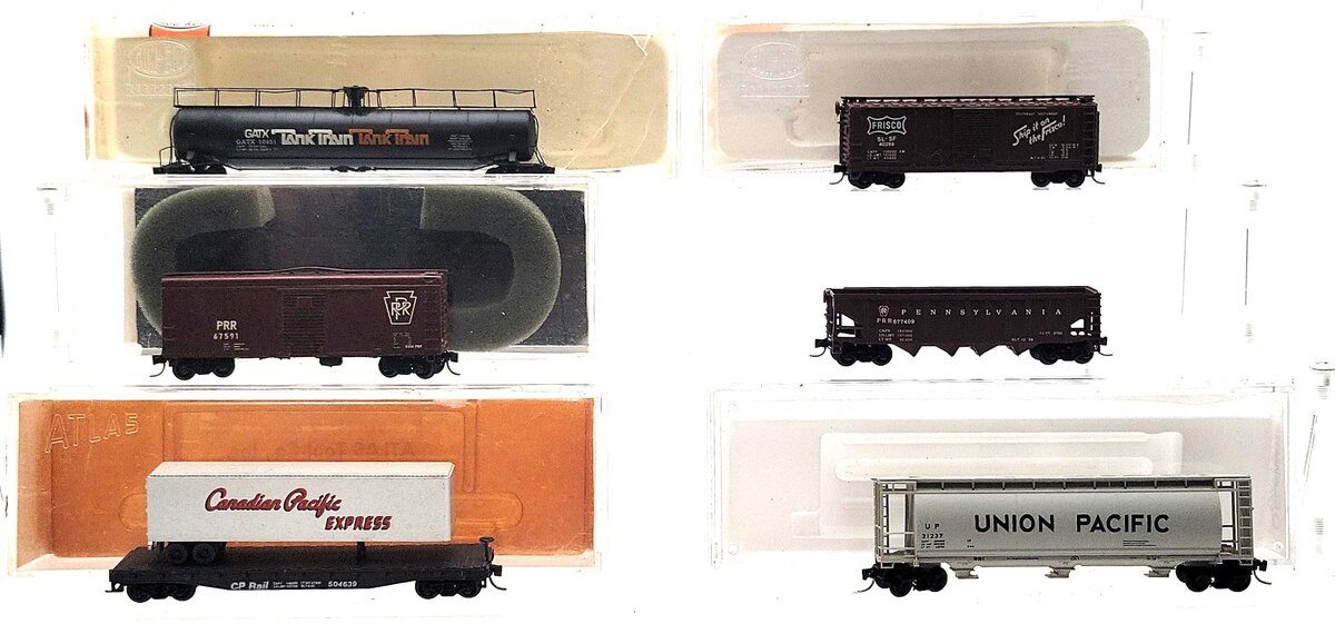 Atlas, Con-Cor, & Other N Scale Assorted Freight Cars [6] EX/Box