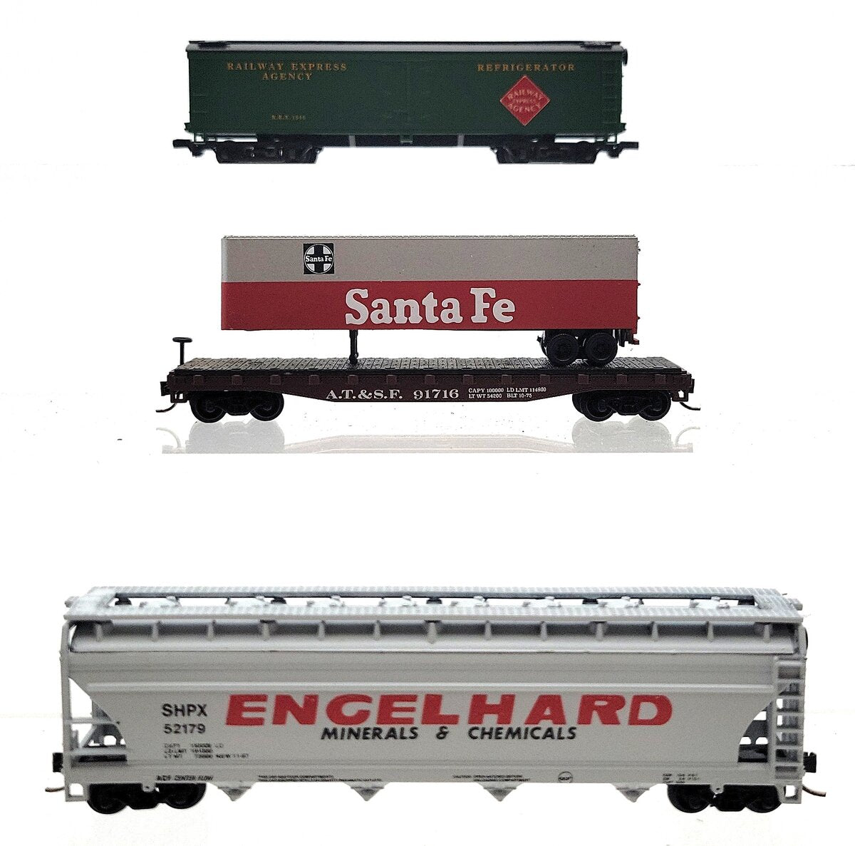 Atlas & Roundhouse N Scale Assorted Freight Cars: 52179, 91716, 1848 [3] EX/Box