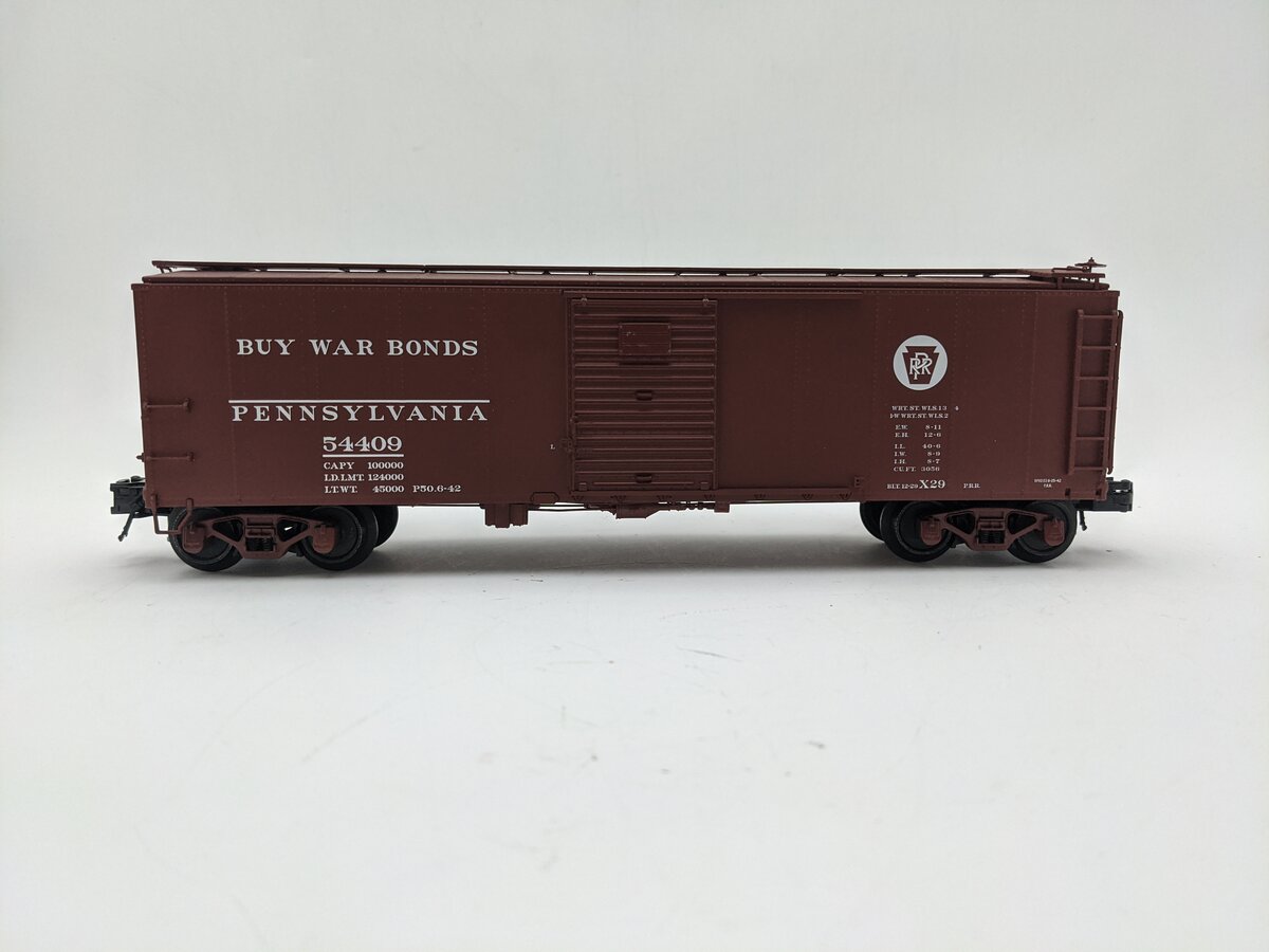 Atlas 8757-1 O Gauge PRR X-29 War Bonds Box Car #54409 (3Rail) EX
