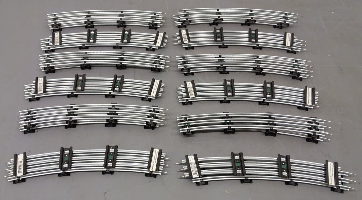 Menards 279-3468 O Gauge O-72 Curved Track Sections (Pack of 24) EX/Box