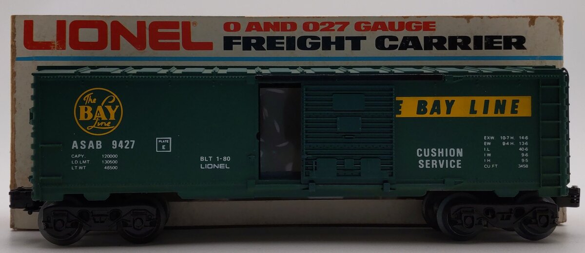 Lionel 6-9427 O Gauge Bay Line Boxcar LN/Box