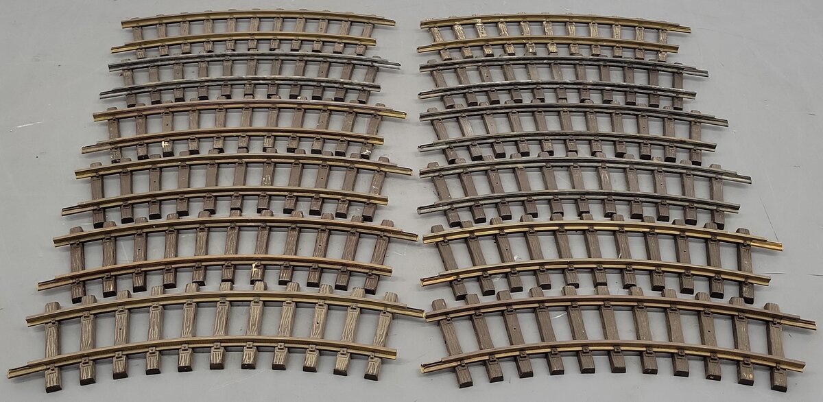 LGB 1100 G Scale 30 Degree Curved Track Sections (12)