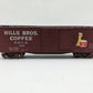 Atlas 9326-2 O Scale Hills Bros. Coffee Wood Boxcar #162 ( 2-Rail ) EX