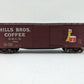 Atlas 9326-2 O Scale Hills Bros. Coffee Wood Boxcar #162 ( 2-Rail ) EX