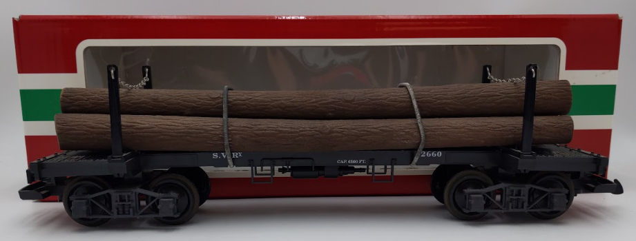 LGB 42660 G Gauge Flatcar with Log Load VG/Box