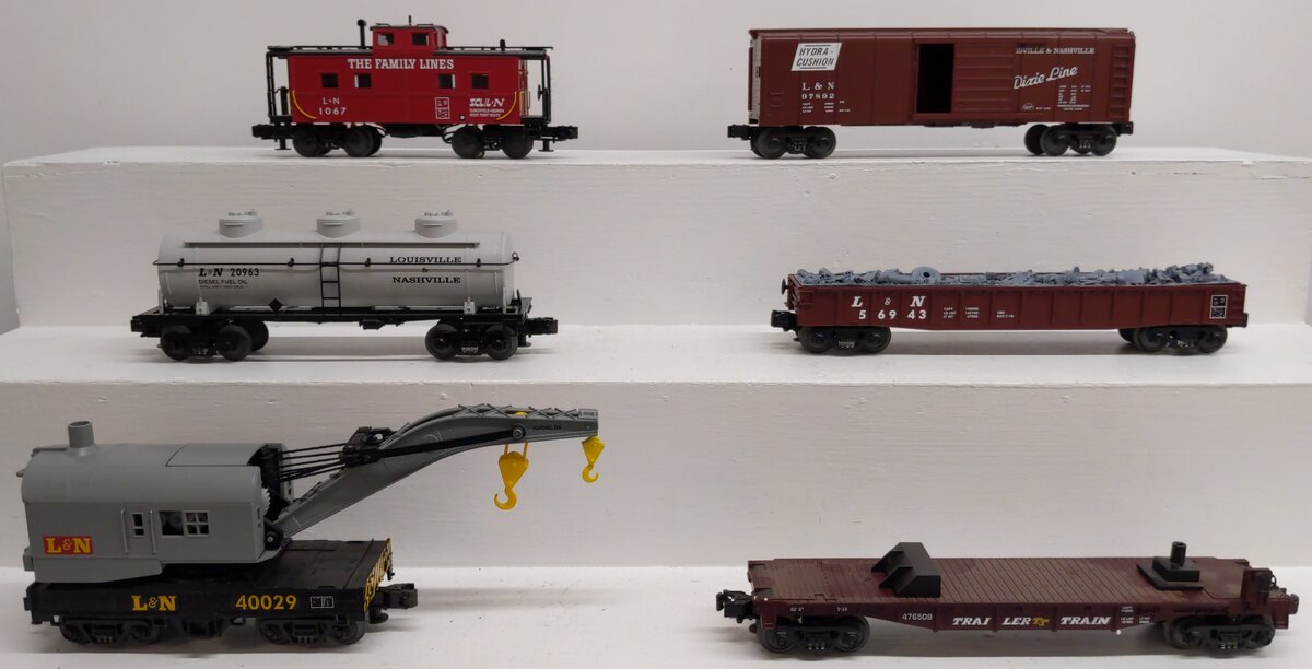 MTH 30-7008 O Louisville & Nashville RailKing Freight Car Set (Set of 6) EX/Box