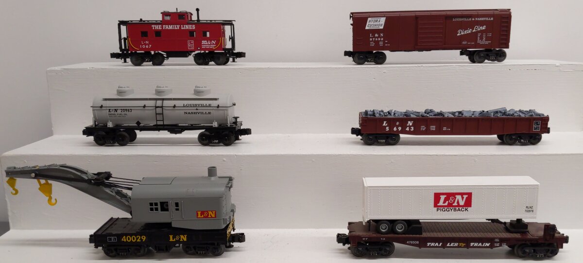 MTH 30-7008 O Louisville & Nashville RailKing Freight Car Set (Set of 6) EX/Box