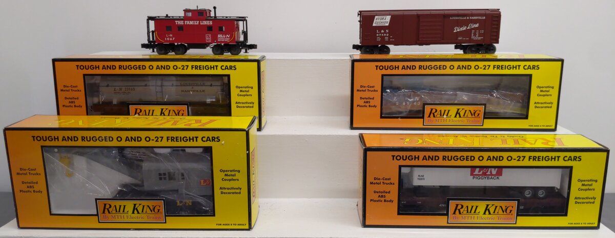 MTH 30-7008 O Louisville & Nashville RailKing Freight Car Set (Set of 6) EX/Box