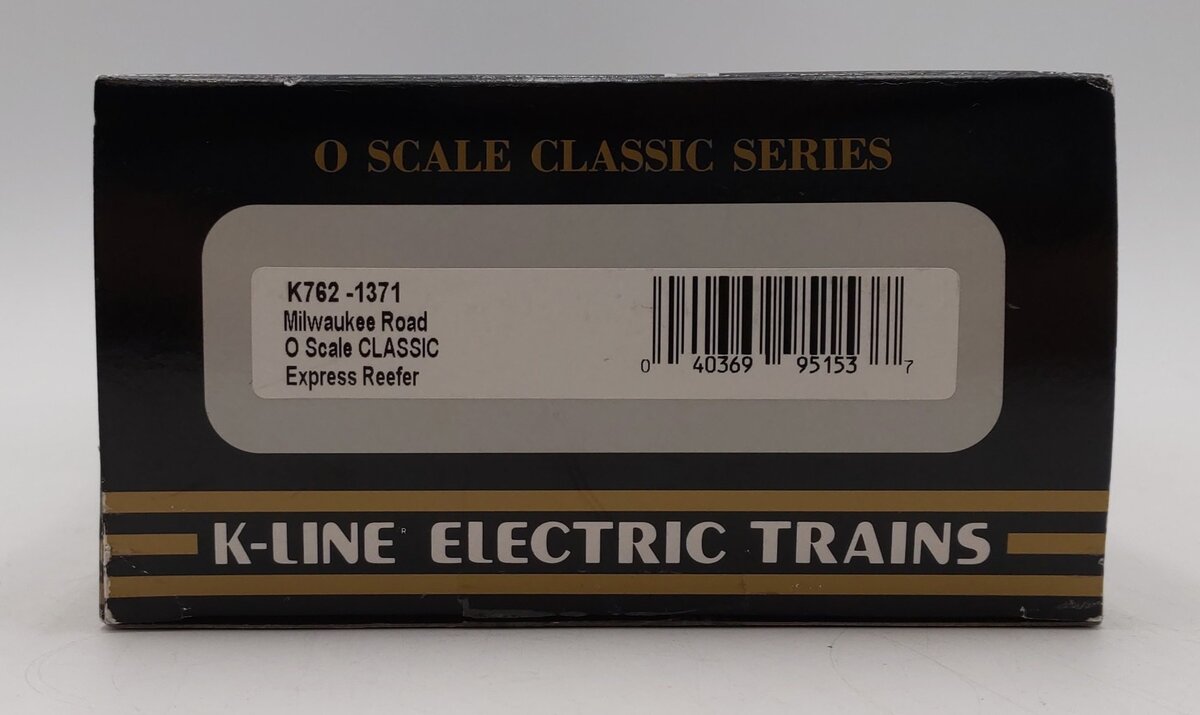 K-Line K762-1371 O Milwaukee Road Reefer Car #100652 LN/Box