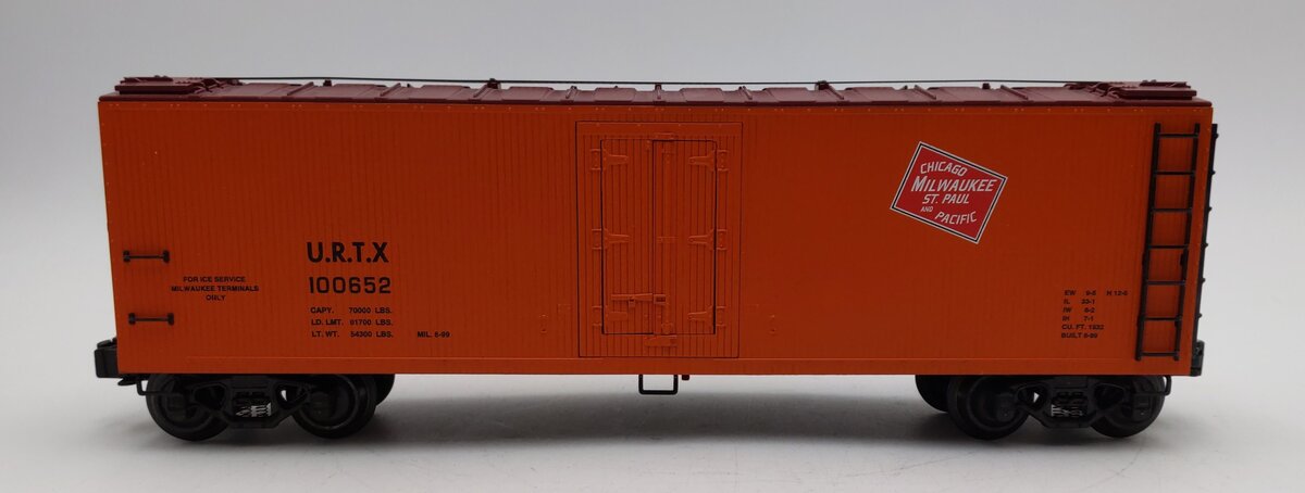 K-Line K762-1371 O Milwaukee Road Reefer Car #100652 LN/Box