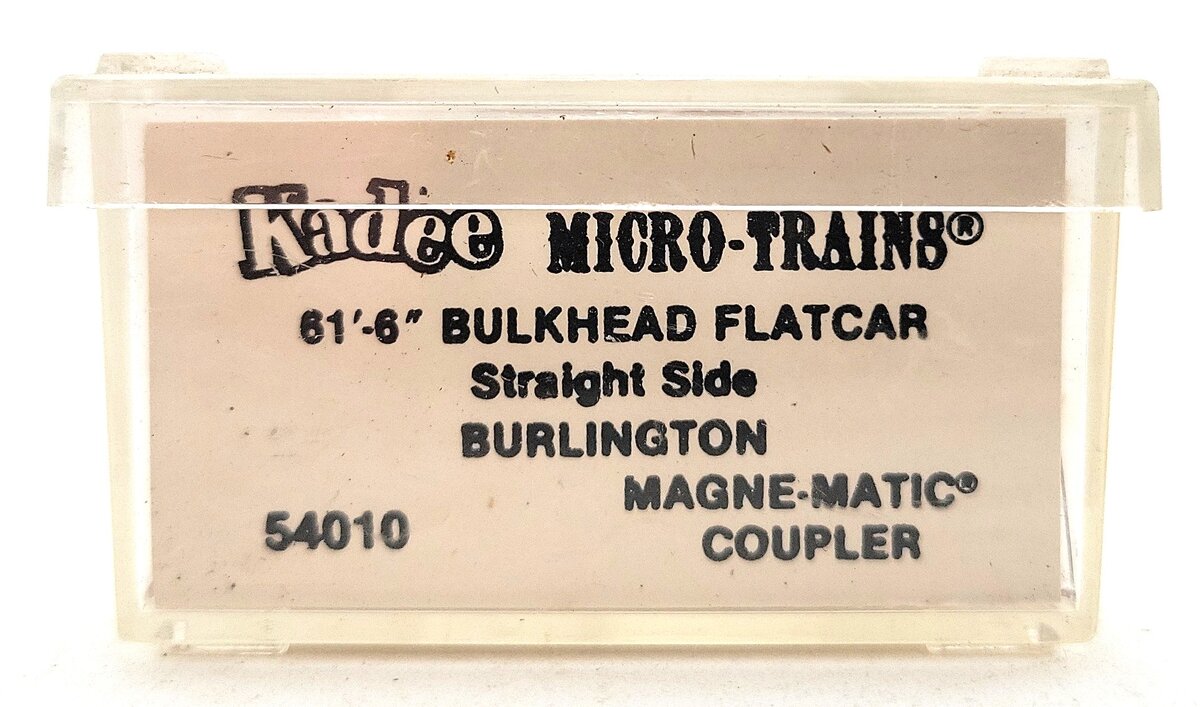 Micro-Trains 05400010 N Burlington Northern 61' Bulkhead Flatcar #621468 EX/Box