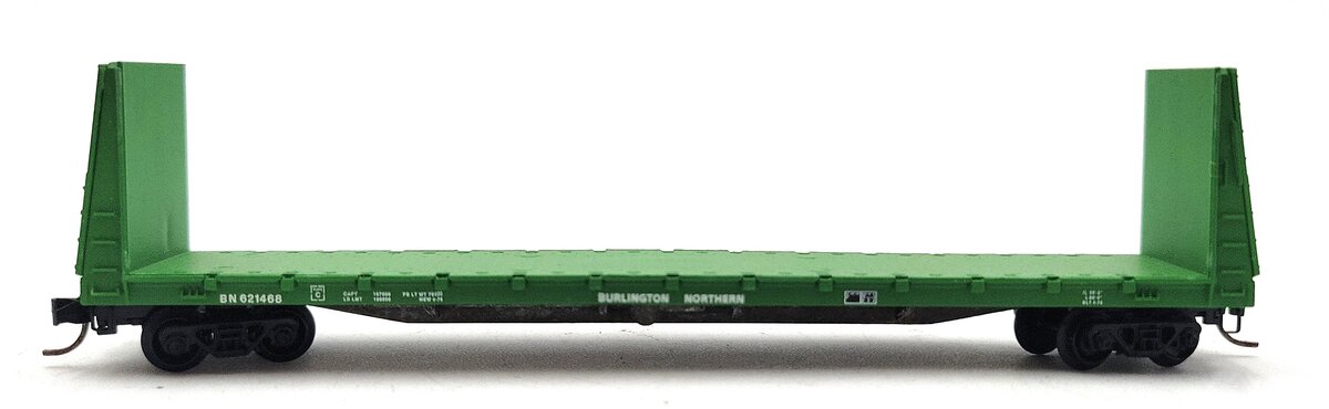 Micro-Trains 05400010 N Burlington Northern 61' Bulkhead Flatcar #621468 EX/Box