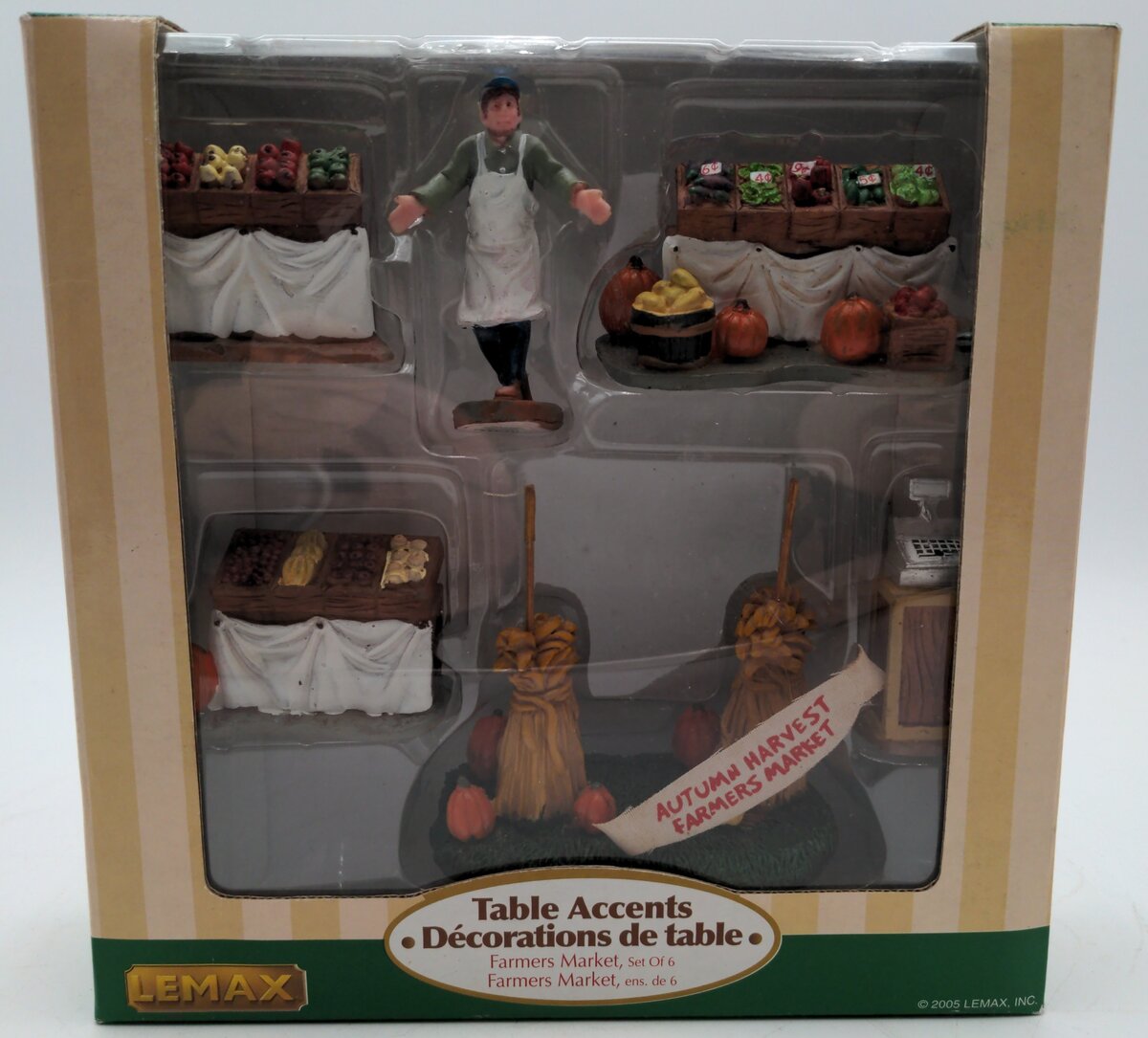 Lemax 53522 Farmers Market Set Of 6 EX/Box