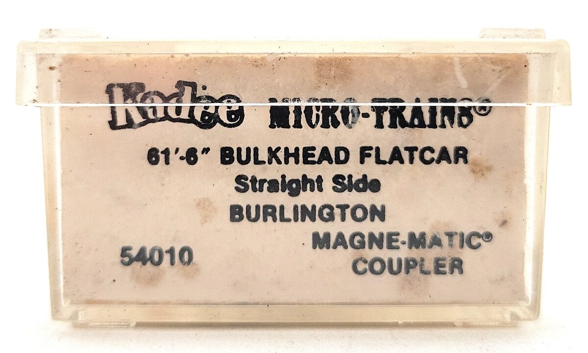 Micro-Trains 05400010 N Burlington Northern 61' Bulkhead Flatcar #621387 VG/Box