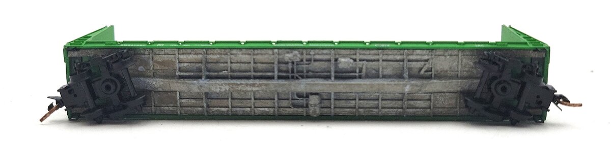 Micro-Trains 05400010 N Burlington Northern 61' Bulkhead Flatcar #621387 VG/Box