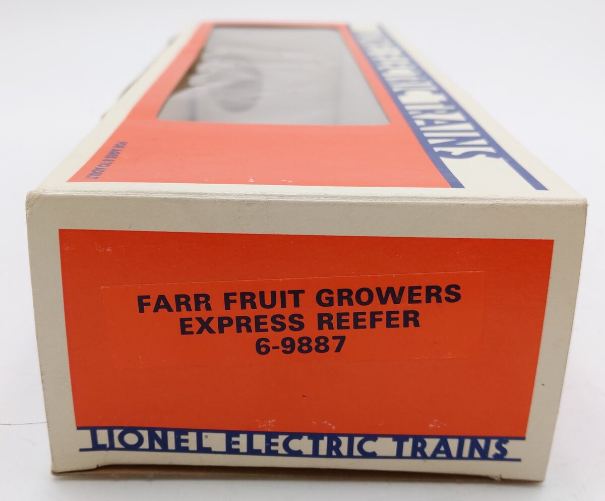 Lionel 6-9887 O Gauge FARR Fruit Growers Express Refrigerator Car #9887 LN/Box