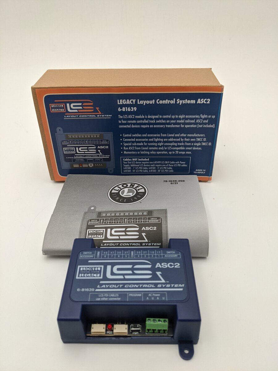 Lionel 6-81639 Legacy LCS Accessory Switch Controller 2 (ASC2) EX/Box