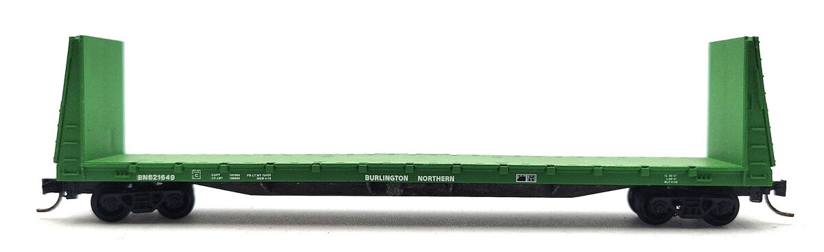 Micro-Trains 05400010 N Burlington Northern 61' Bulkhead Flatcar #621649 LN/Box